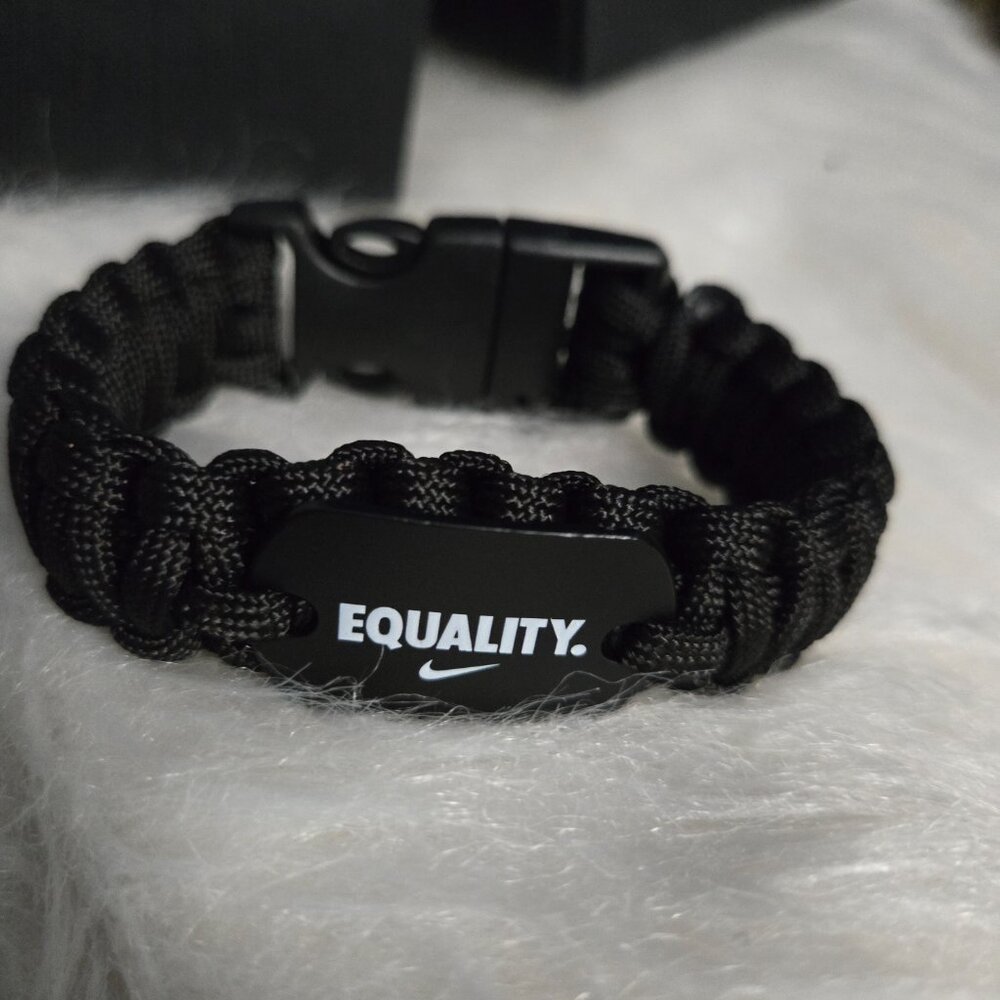 Nike Equality Paracord Outdoor Bracelet, Black, M/L - Picture 1 of 4